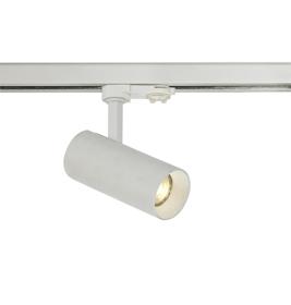 DL350128  Eos T 10 Powered By Tridonic 10W 719lm 4000K 24°, White & White, Cylinder Track Light, 90° Tilt, 350° R/tion, 3P Adaptor, 5yrs Warranty